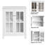  Buffet 31,5 "avec tablette intérieure et portes en verre Lavish Home (blanc)