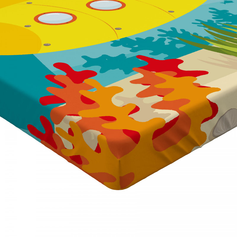 Drap-housse en microfibre Submarine, Drap-housse de taille simple