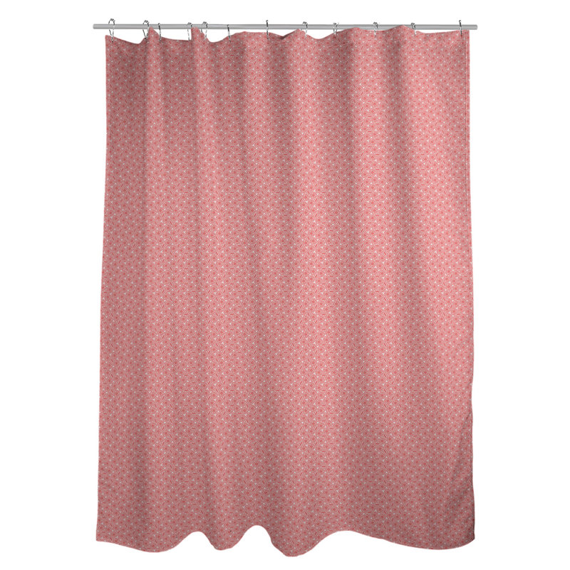 Rideau simple en treillis hexagonal classique, Rouge pastel