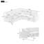 Canapé modulaire inclinable électrique de 89 po avec deux ports USB et deux tiroirs de rangement pour le salon-663821498