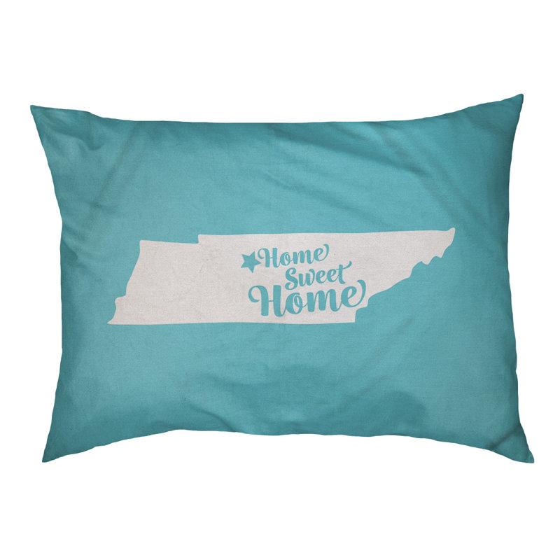 Coussin stylisé pour la maison Nashville, Moyen (L 30 po x l 40 po), Bleu sarcelle