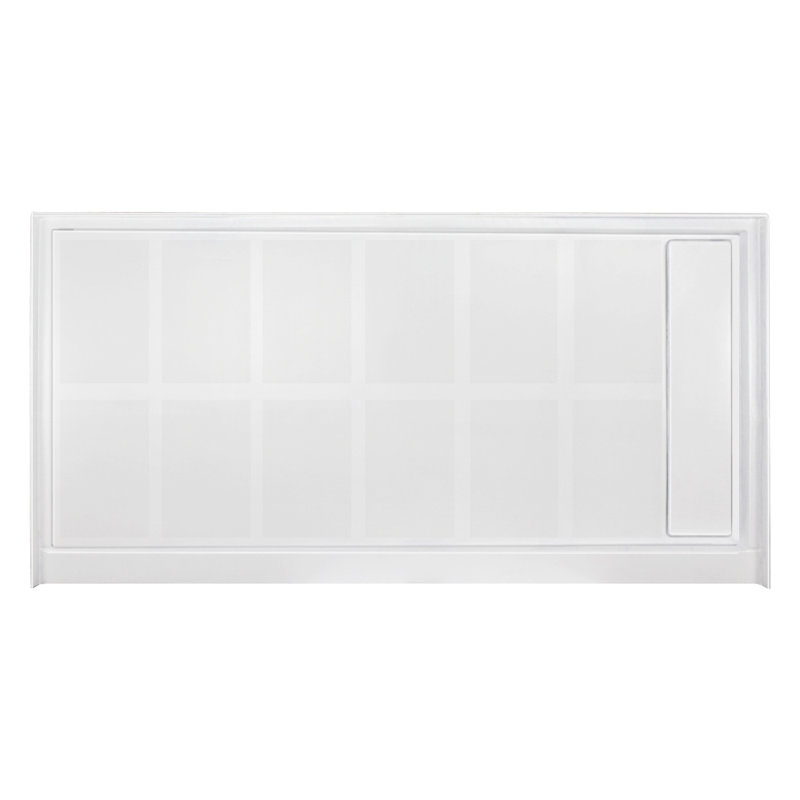 30'' W 60'' D Rectangular Single Shower Base, Right Hand, White