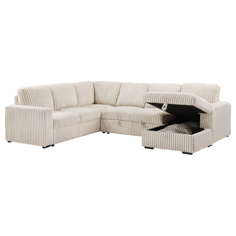 Thurston Camel Storage Sectional Sofa, Camel