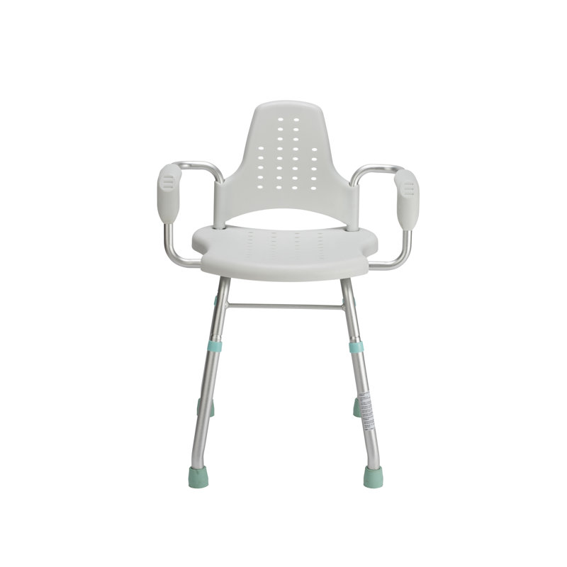 White Modular Adjustable Shower Stool