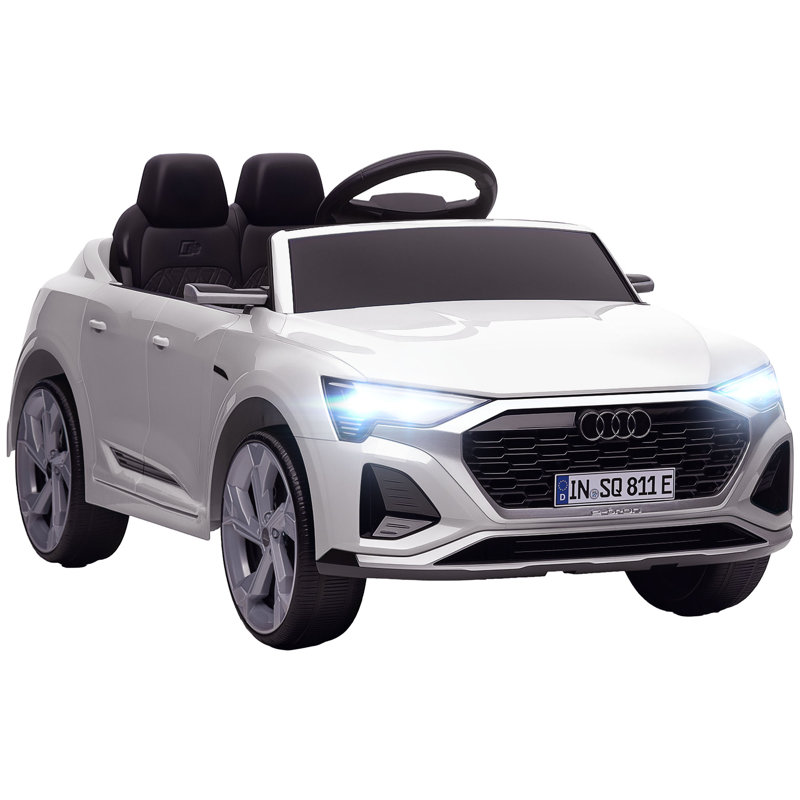 HOMCOM Audi Q8 etron Sportback Licensed 12V Kids Electric Car with Remote, White