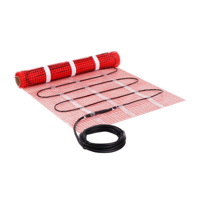 Floor Heating Mat,100Sq.Ft. 14℉-113℉ Electric Radiant Floor Heated Warm System With Digital Floor Sensing Thermostat, 110-120V Includes Installation Monitor, Adhesive Back For Easy Installation