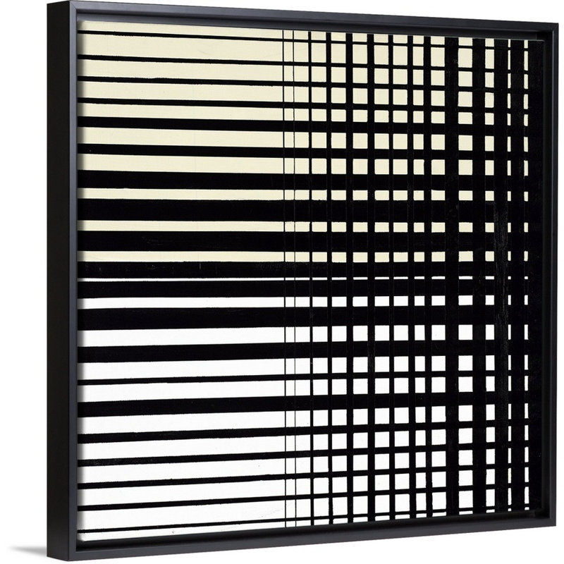 « verb ii », peinture sur toile, Cadre flottant noir, H 21,7 po x l 21,7 po x P 1,75 po