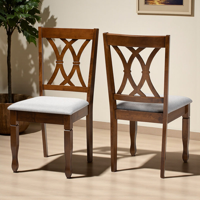 Chaise parsons H 18,5 po avec finition brun noyer, H 37,4 po, l 17,7 po et P 20,5 po, Gris, Noyer brun