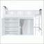 Lit mezzanine avec armoire de rangement, garde-robe et lumières DEL-126553916-126553919