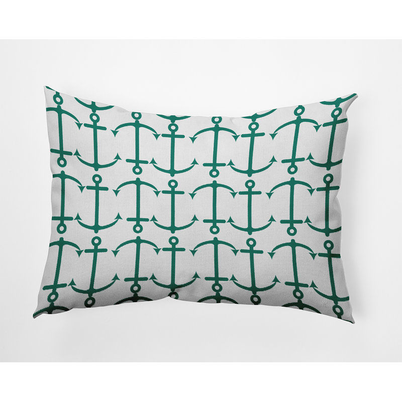  Housse et insert de coussin rectangulaire en polyester pour l'intérieur et l'extérieur, 14 po x 20 po, Vert