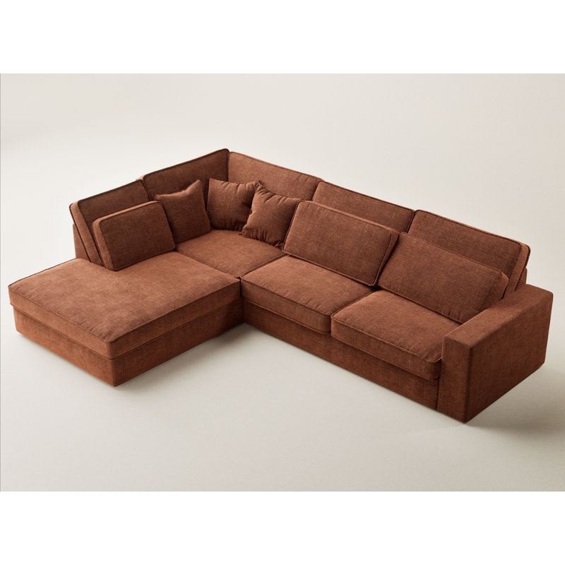 5 Seater Corner Sofa , Left Hand Facing, Copper