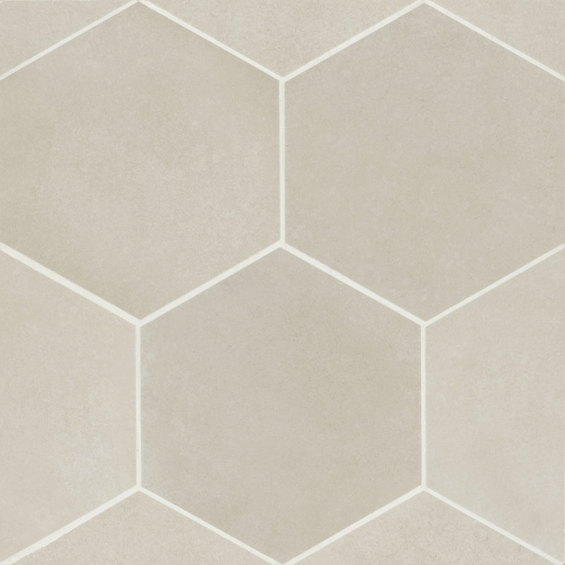 Carreau de porcelaine hexagonal Makoto 18 pièces, Gris Kumo