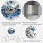 Horloge murale moderne abstraite bleu et or I-958125876