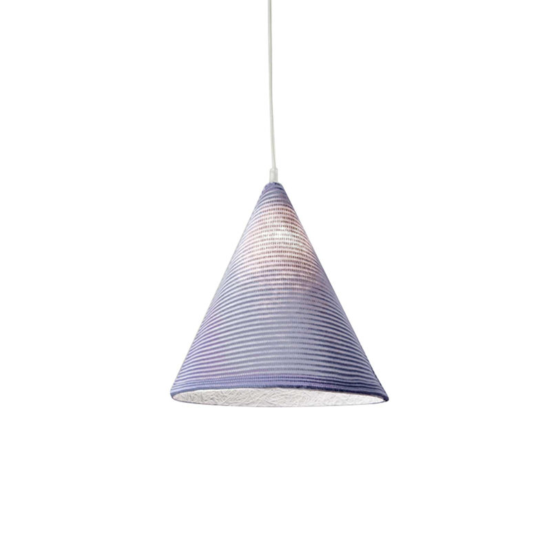 Jazz 1 - Light Chrome Cone Pendant, Purple