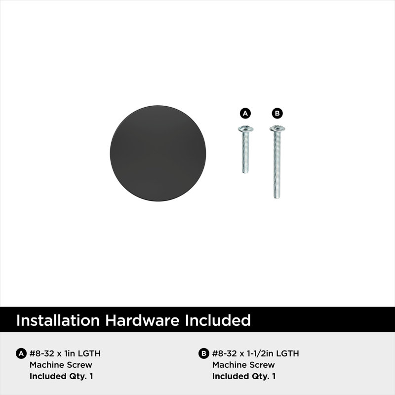 Paquet de 10 poignées d'armoire calice de 1-1 / 4 po (32 mm), Noir mat, 10