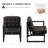Modern Faux Leather Tufted Back Accent Chair with Metal Frame-1485956960