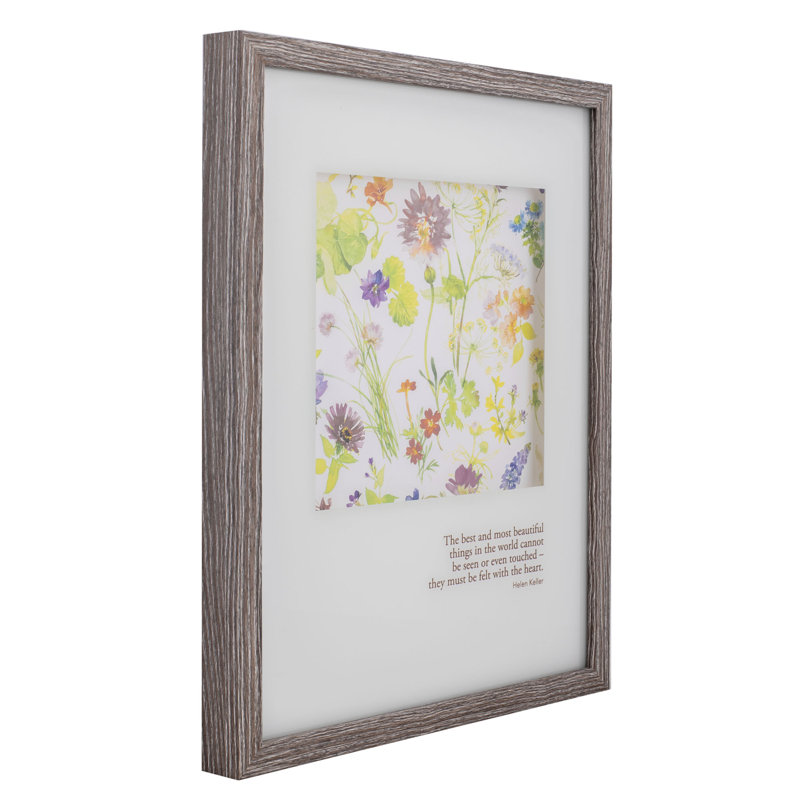 Framed Wall Felt With The Heart 12x16