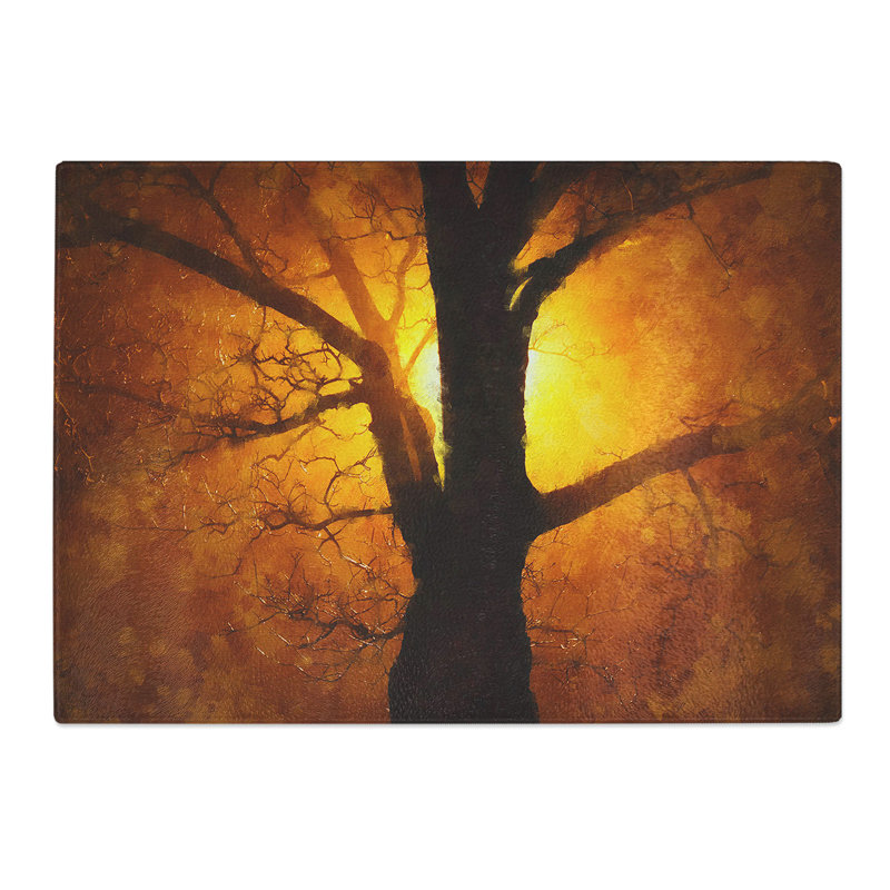 Tree at Sunset Vol.5 Painting Chopping Board, 0.4cm H x 28.5cm W x 39cm L