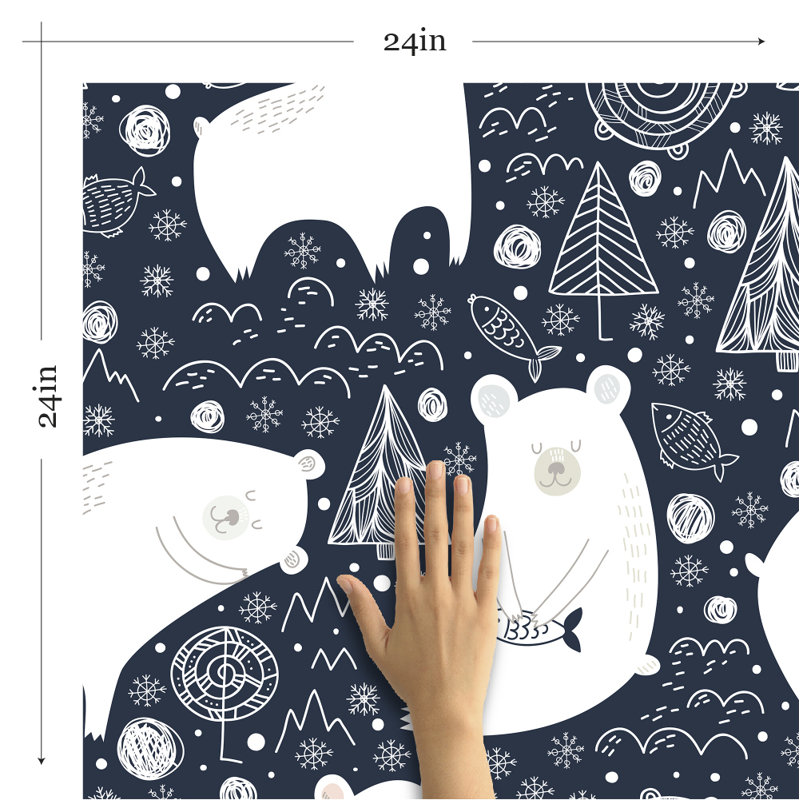 Warnock Animals Baby Removable Peel and Stick Wallpaper Panel