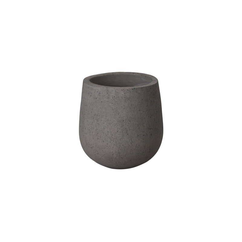 Pot à fleurs en ciment Efkea, Gris, H 12 po x l 11 po x P 11 po