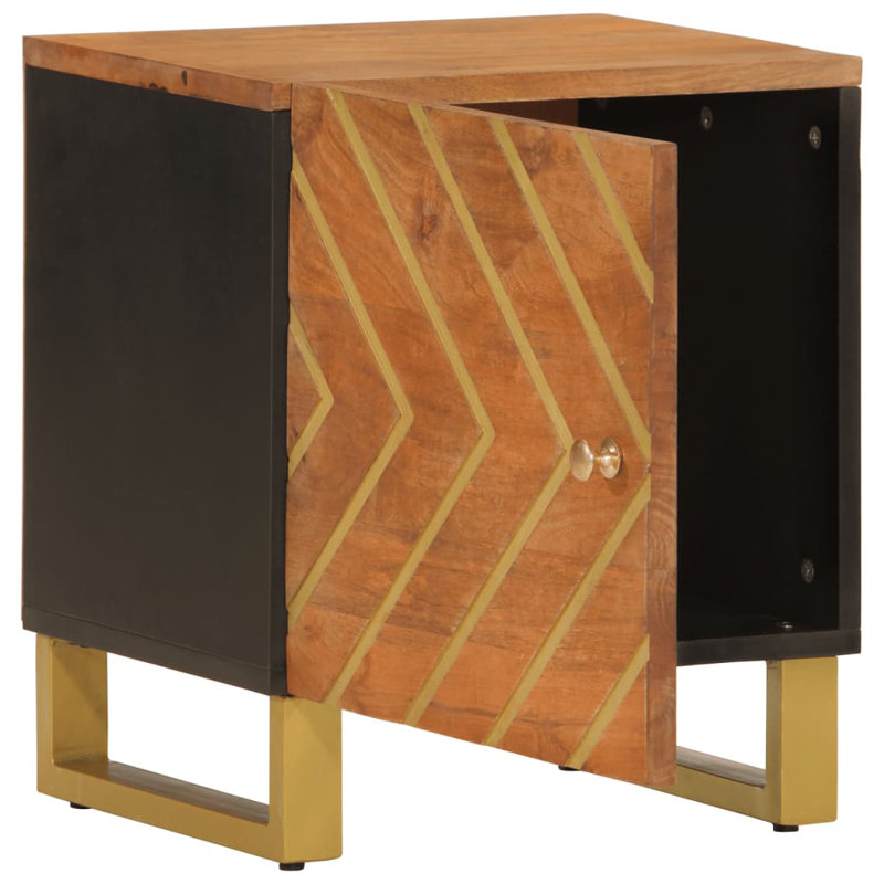 Hawkins 163cm W Solid Wood Bedside Table
