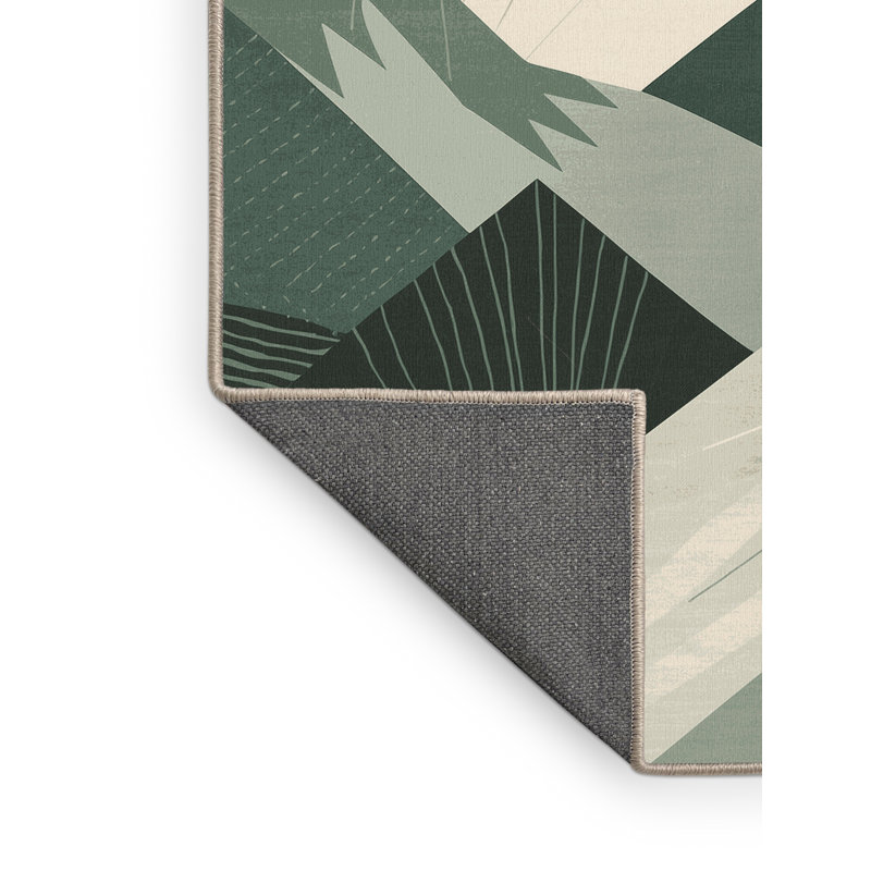 Tapis à motif géométrique doux moelleux de style scandinave beige - reliure beige, 6 X 9