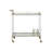 Antique Mirror & Wire Brass Finish Serving Cart