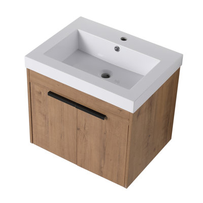 Meuble-lavabo de salle de bain avec vasque en résine