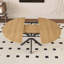 Table de salle à manger extensible ronde avec base en acier au carbone (43 po à 58 po)