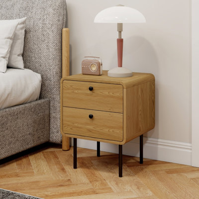 40cm W Engineered Wood Bedside Table