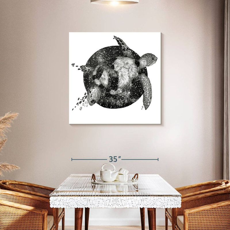 Brampt Cosmic Sea Turtle, 36" H x 36" W