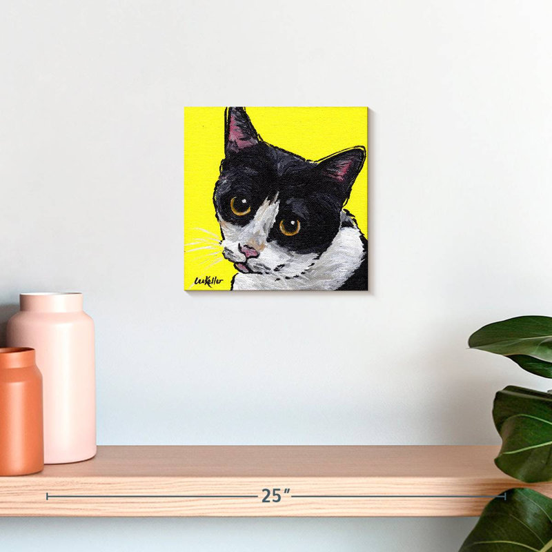 Foule chat tuxedo, H 10 po x l 10 po