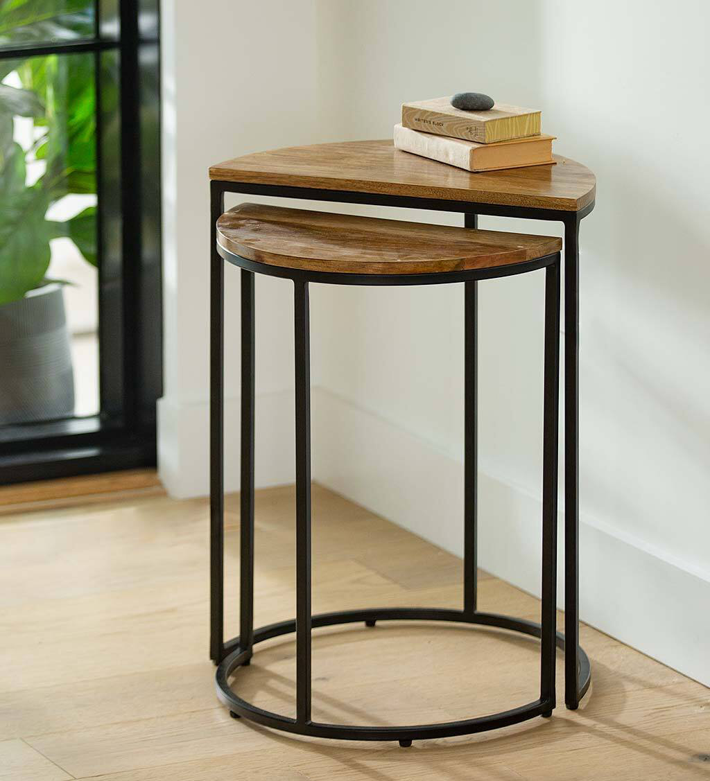 17 Stories Solid Wood Frame Nesting Tables End Table | Wayfair