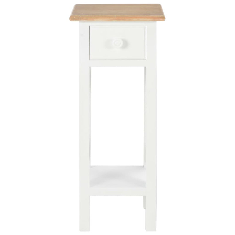 Luna End Table, White