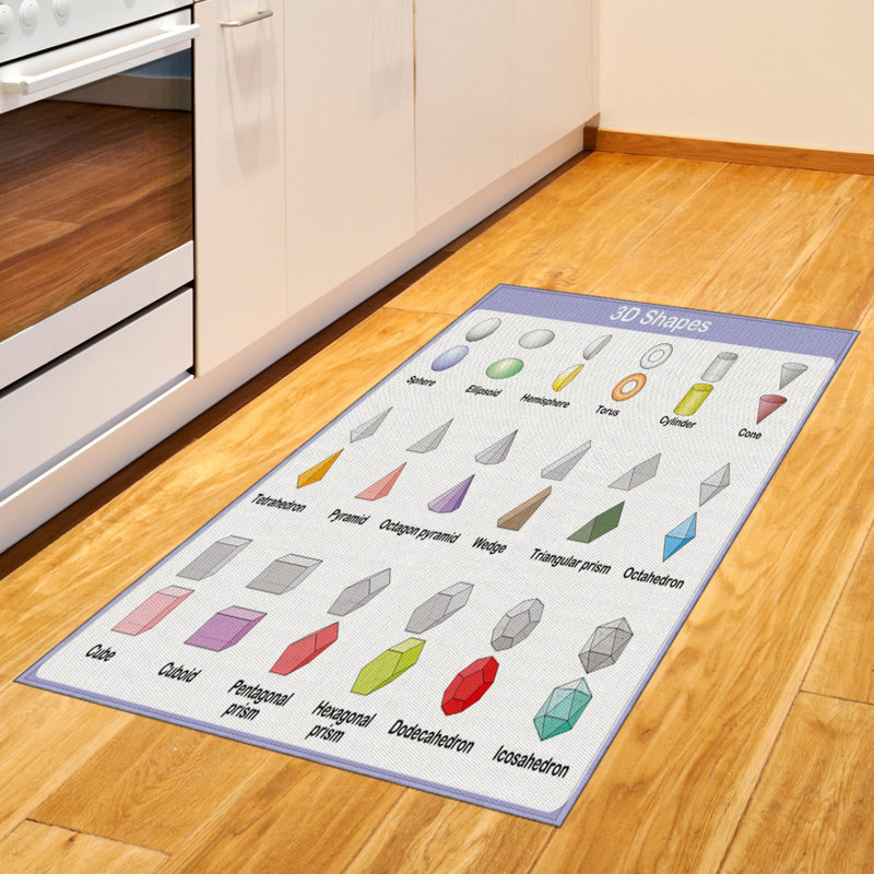 Tapis décoratif à longues fibres en fibres à haute densité Science, Rectangle 2 pi 7 po x 5 pi