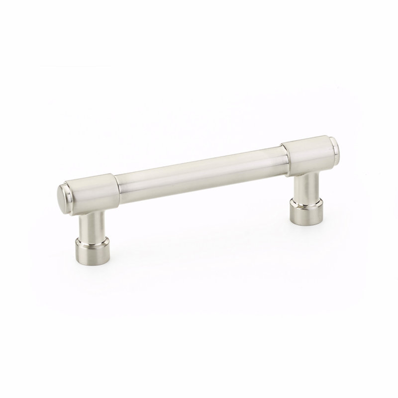 Emtek Jasper Bar Cabinet Pull, 3 1/2" Center to Center, Satin Nickel