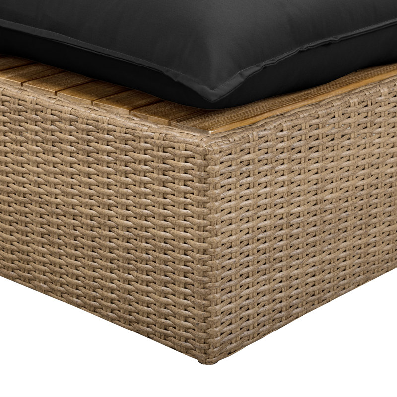 Grand canapé modulaire d'extérieur Cali, 5, Canapé modulaire, repose-pieds