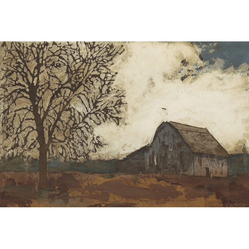 Erstwhile Barn II - Wrapped Canvas Painting, 20cm H x 30cm W 