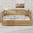 Traditional Rattan Daybed with 2 Storage Drawers,  for Guest Rooms and Limited Areas-424143728