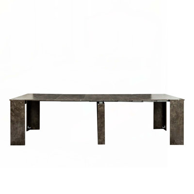 Table de salle à manger extensible en bois avec rangement Quentin