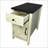 Farmhouse Nightstand with Charging Station, Barn Door &amp; Drawer – White+Black-335784467
