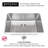 23 1/2"L x 17 1/2"W Kitchen Sink