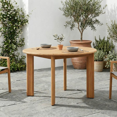 Table ronde Leo en bois de teck
