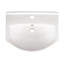 White Ceramic Small Wall Mount Bathroom Sink 17.75" Arc Basin with Overflow