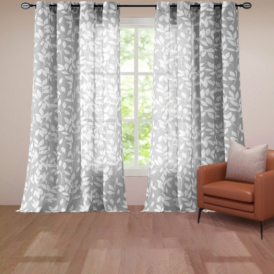 Franciose Linen Semi Sheer Curtain Pair