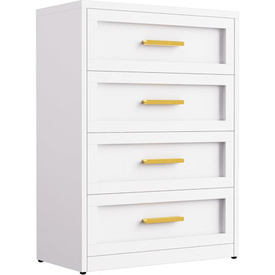 White chest of four drawers