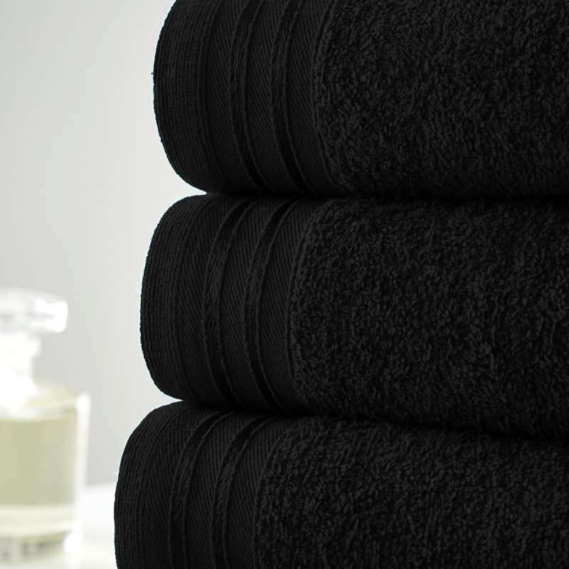 4pk Wilsford Bath Sheet 75x135, Black