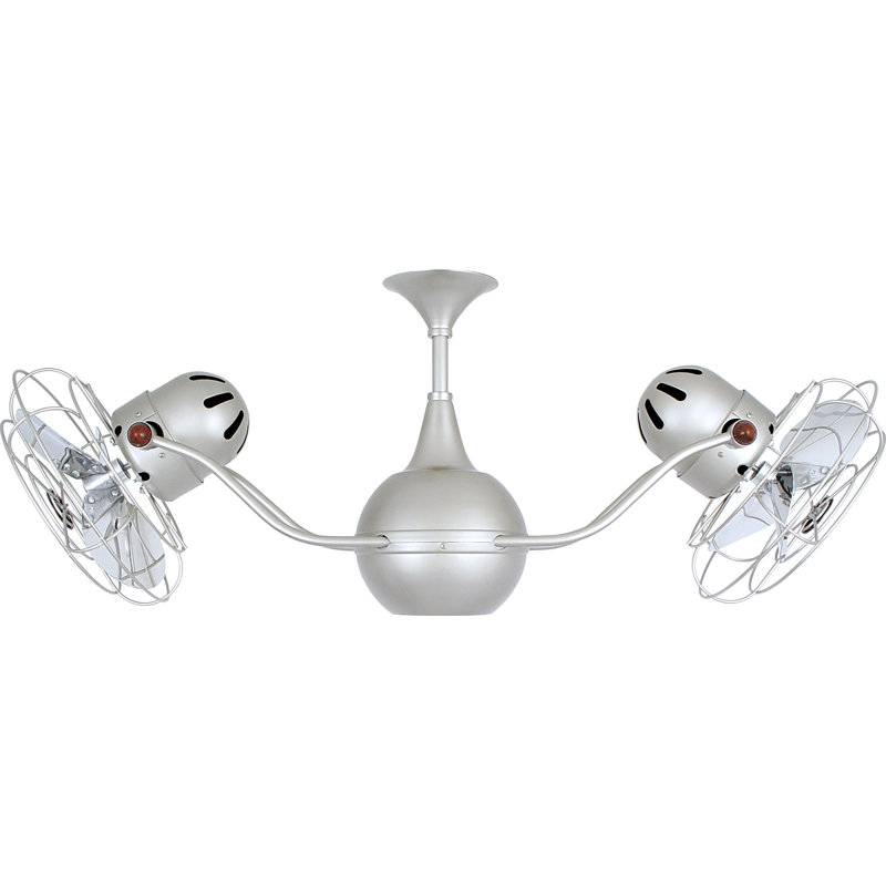 42" Vent-Bettina 6 Blade Ceiling Fan, Brushed Nickel