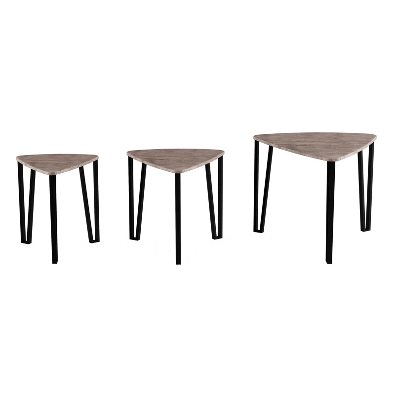 Randolph Nesting Tables - 3 Piece Modern Woodgrain-Look Coffee Tables for Living Room - Contemporary Accent Decor Home Furniture