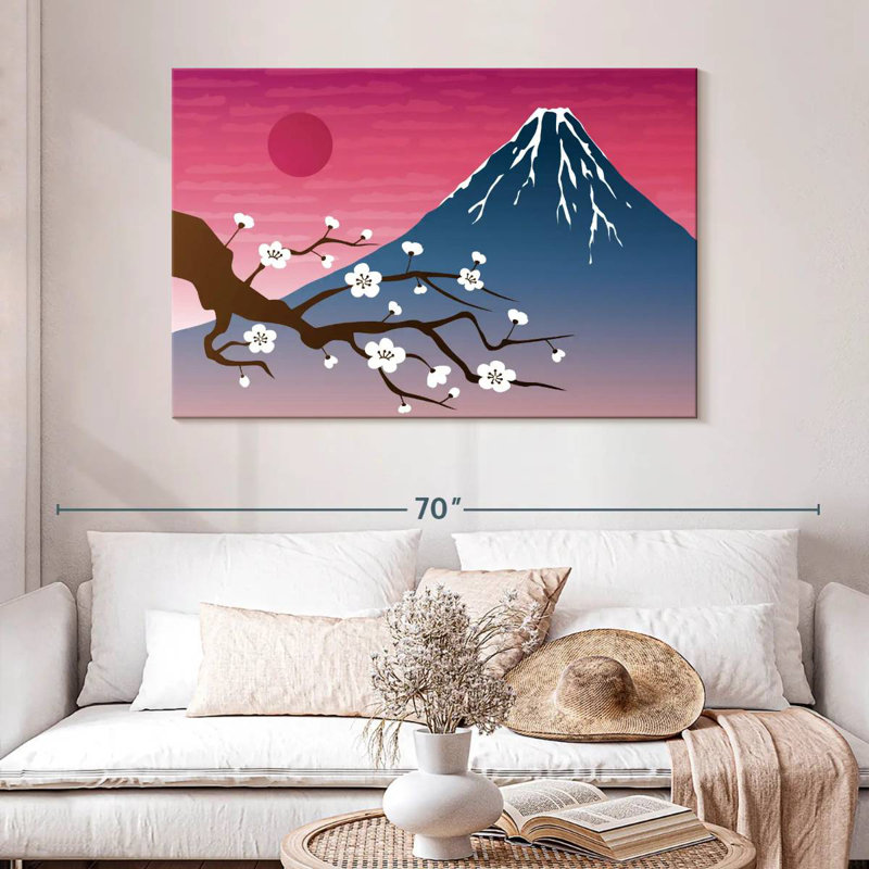 Alvord, Mont Fuji et Sakura, H 32 po x l 48 po